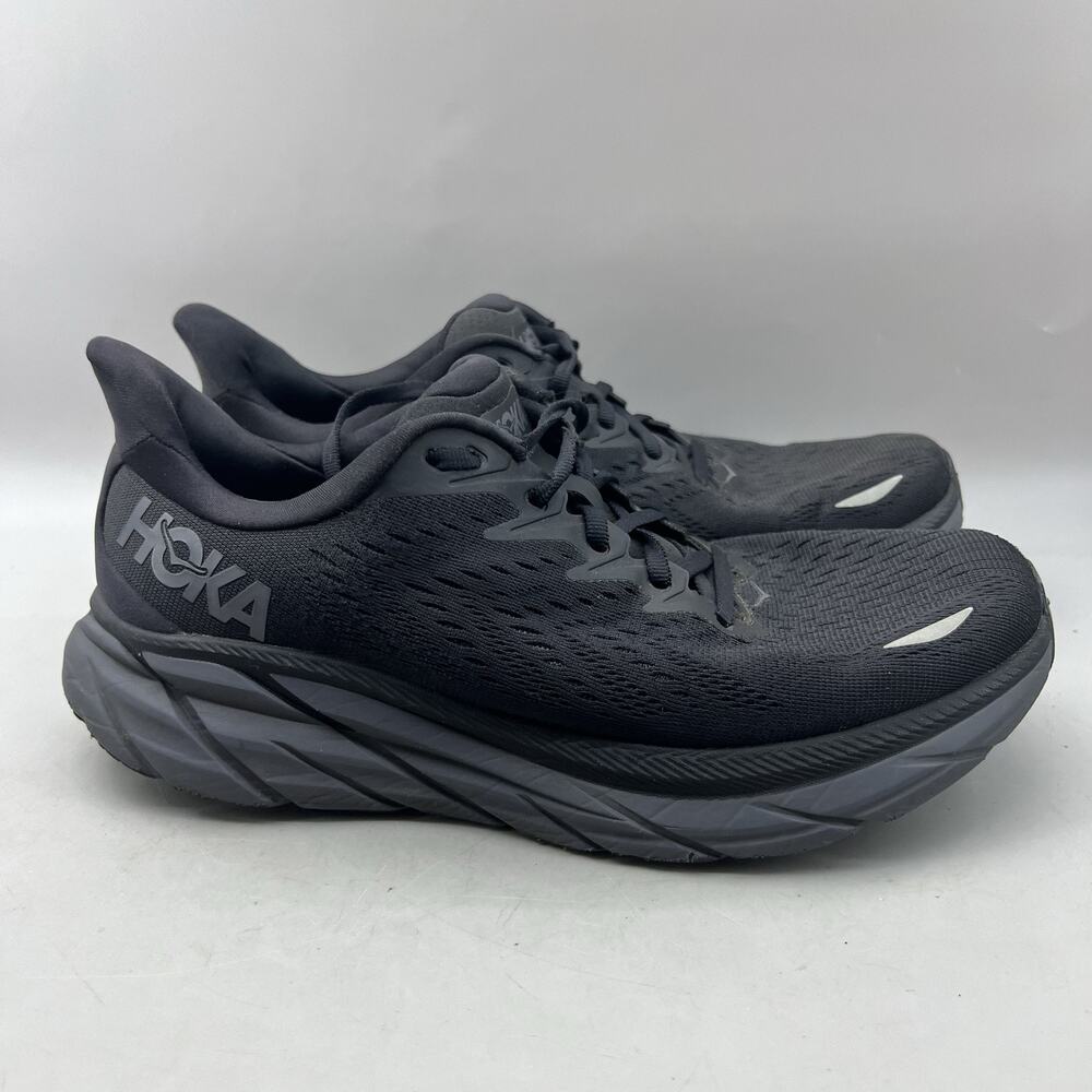 Hoka One One Clifton 8 Running Shoes Men Size 8.5 D Black Mesh Comfort Sneakers